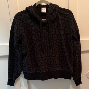 Nike Women's Black Patterned Hoodie size medium